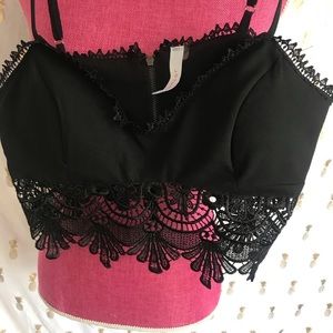 Black and lace Bra